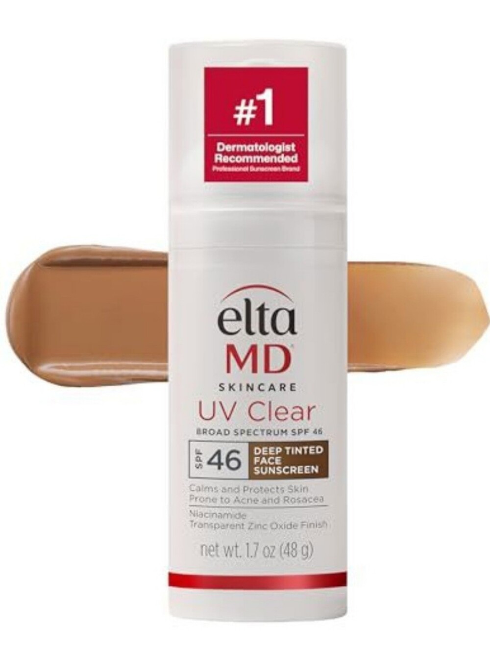 EltaMD UV Clear Face Sunscreen SPF 46 Deep 1.7oz New W/Zinc Oxide
